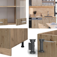 Vicco Cucina componibile Rovere artigianale/rovere Goldkraft 300 cm , PL Marmo