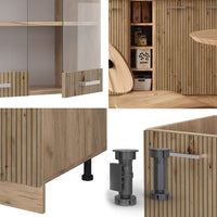 Vicco Cucina completa Rovere artigianale/rovere Goldkraft 160 cm Senza piano di lavoro