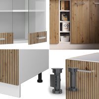 Vicco Cucina singola Rovere artigianale/bianco 160 cm Senza piano di lavoro