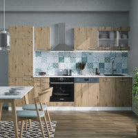 Vicco Cucina componibile Rovere artigianale/bianco 300 cm , PL Antracite