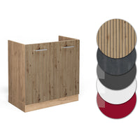 Vicco Mobile lavello cucina Rovere artigianale 80 cm , PL Rovere