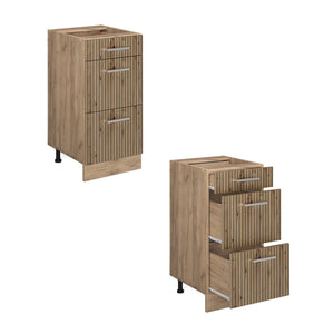 Vicco Mobiletto base per cucina Rovere artigianale 40 cm PL Marmo