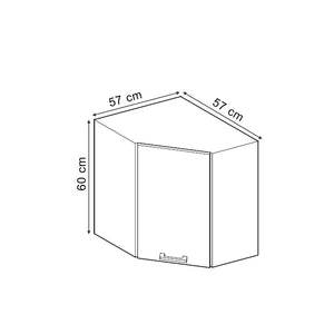 Vicco Mobile angolare da cucina Rovere artigianale 57 cm