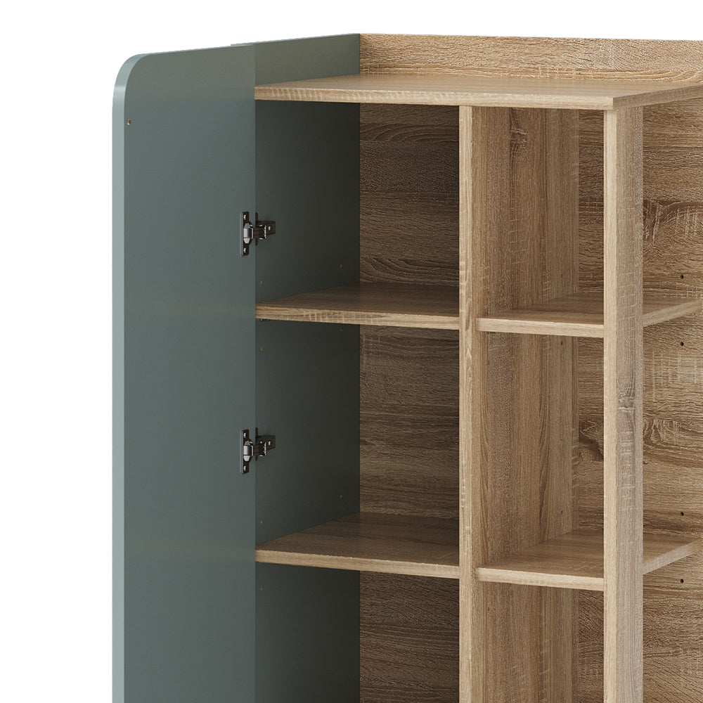 Vicco Mobiletto bagno Grigio-blu 50 x 128 cm con porta e vani aperti