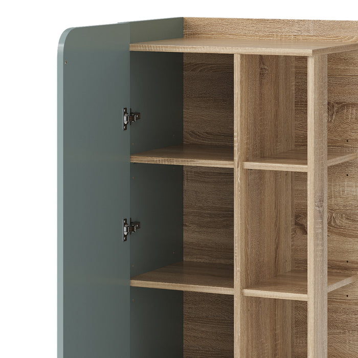 Vicco Mobiletto bagno Grigio-blu 50 x 128 cm con porta e vani aperti