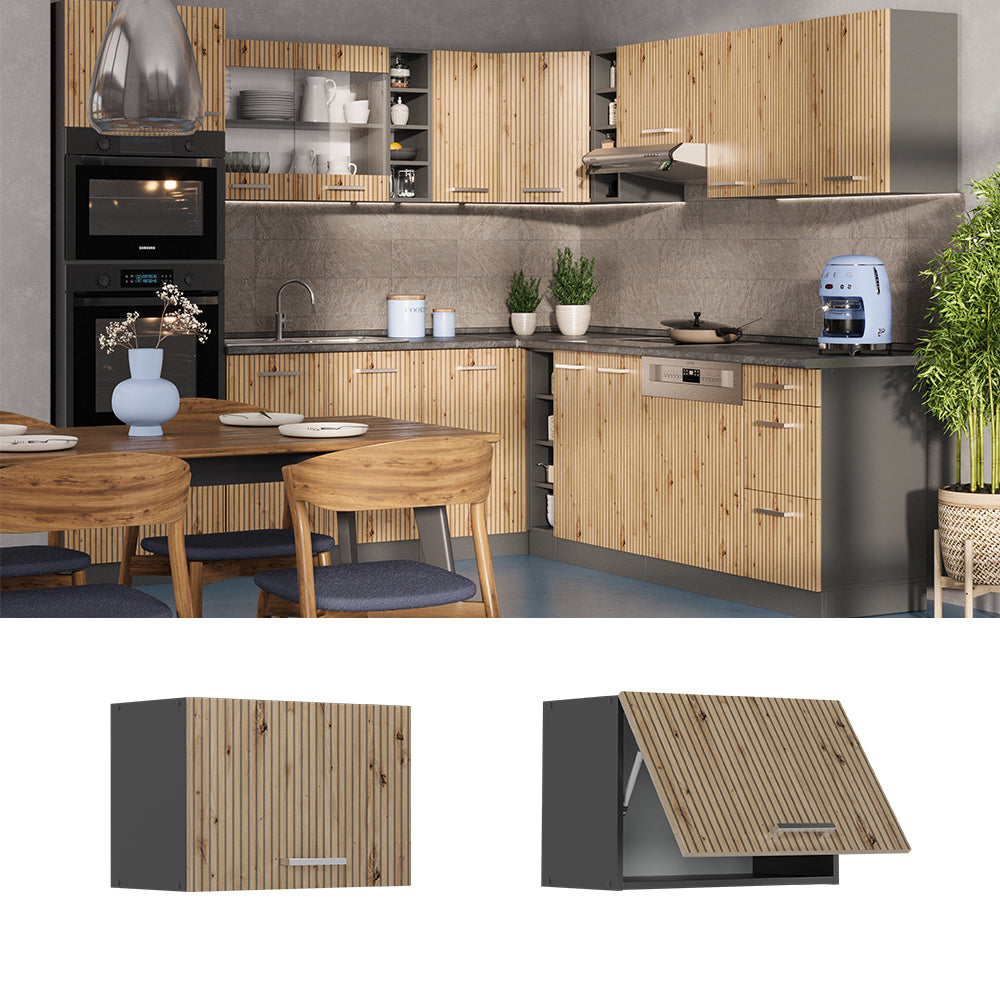 Vicco Pensile da cucina Rovere artigianale 60 cm Piatto