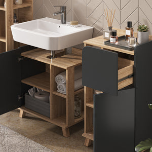 Vicco Set di mobili da bagno Antracite 4 parti