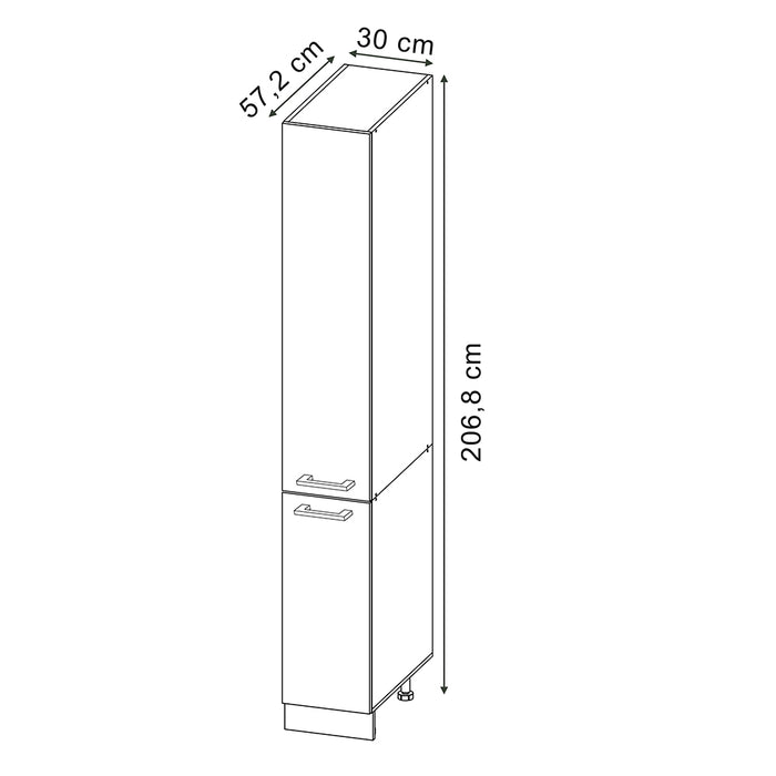 Vicco Armadio da farmacia Rovere artigianale 30 cm