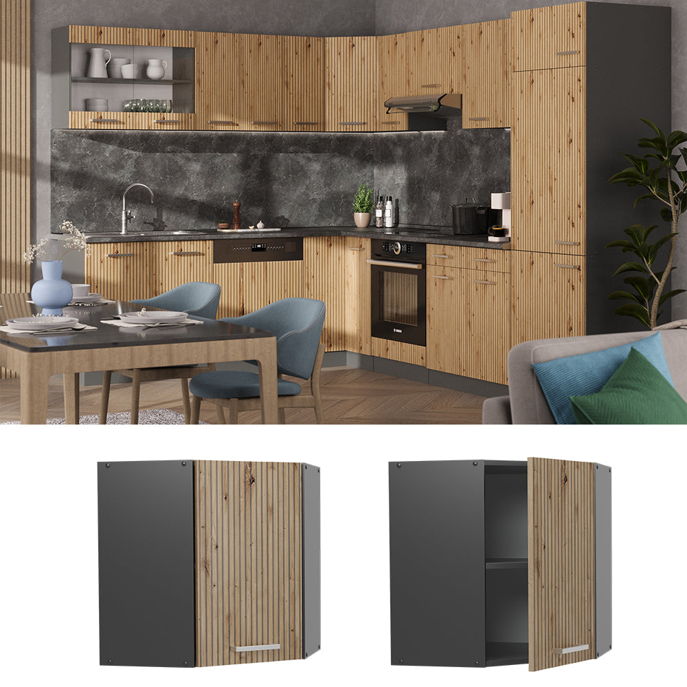 Vicco Mobile angolare da cucina Rovere artigianale 57 cm