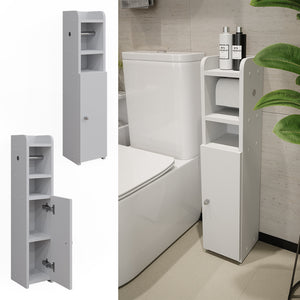 Vicco Armadietto per carta igienica Bianco 17.6 x 82.2 cm con 1 porta