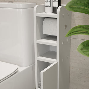 Vicco Armadietto per carta igienica Bianco 17.6 x 82.2 cm con 1 porta