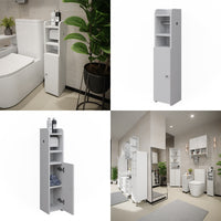 Vicco Armadietto per carta igienica Bianco 17.6 x 82.2 cm con 1 porta