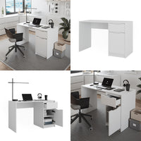 Vicco Scrivania Bianco 120 x 55 cm con cassetto