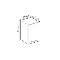 Vicco Pensile da cucina Calcestruzzo nero 30 cm