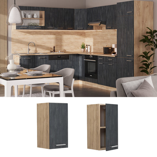 Vicco Pensile da cucina Calcestruzzo nero 30 cm