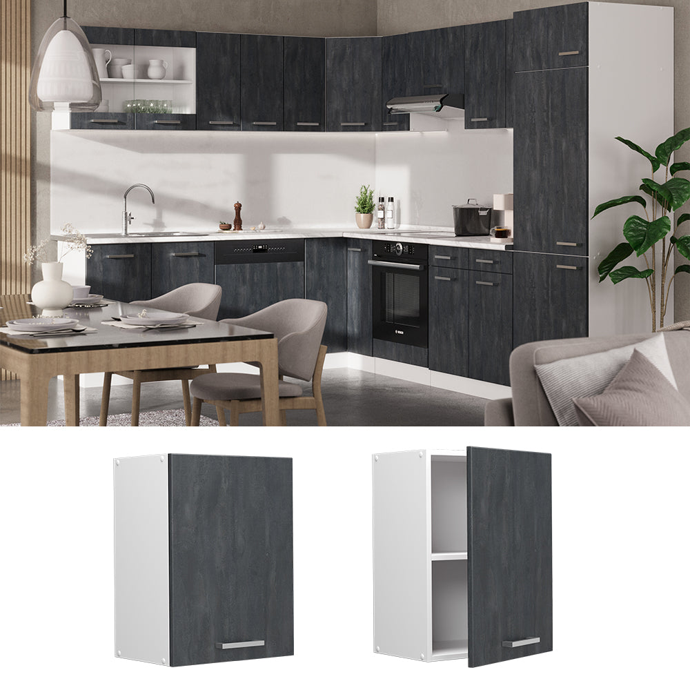 Vicco Pensile da cucina Calcestruzzo nero 45 cm