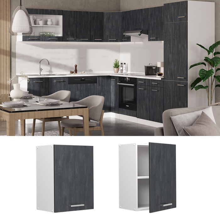 Vicco Pensile da cucina Calcestruzzo nero 45 cm