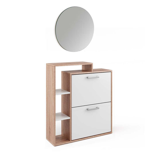 Vicco Scarpiera da ingresso Sonoma 2 parti, con specchio