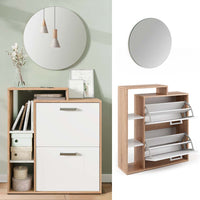 Vicco Scarpiera da ingresso Sonoma 2 parti, con specchio