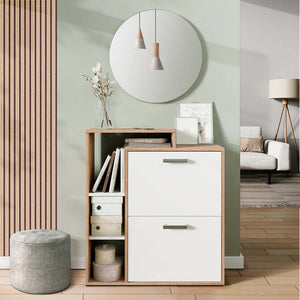 Vicco Scarpiera da ingresso Sonoma 2 parti, con specchio