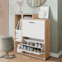 Vicco Scarpiera da ingresso Sonoma 2 parti, con specchio