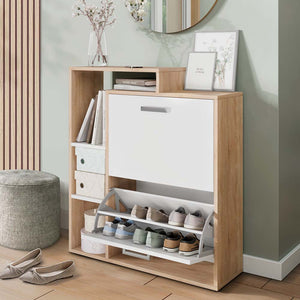 Vicco Scarpiera da ingresso Sonoma 2 parti, con specchio