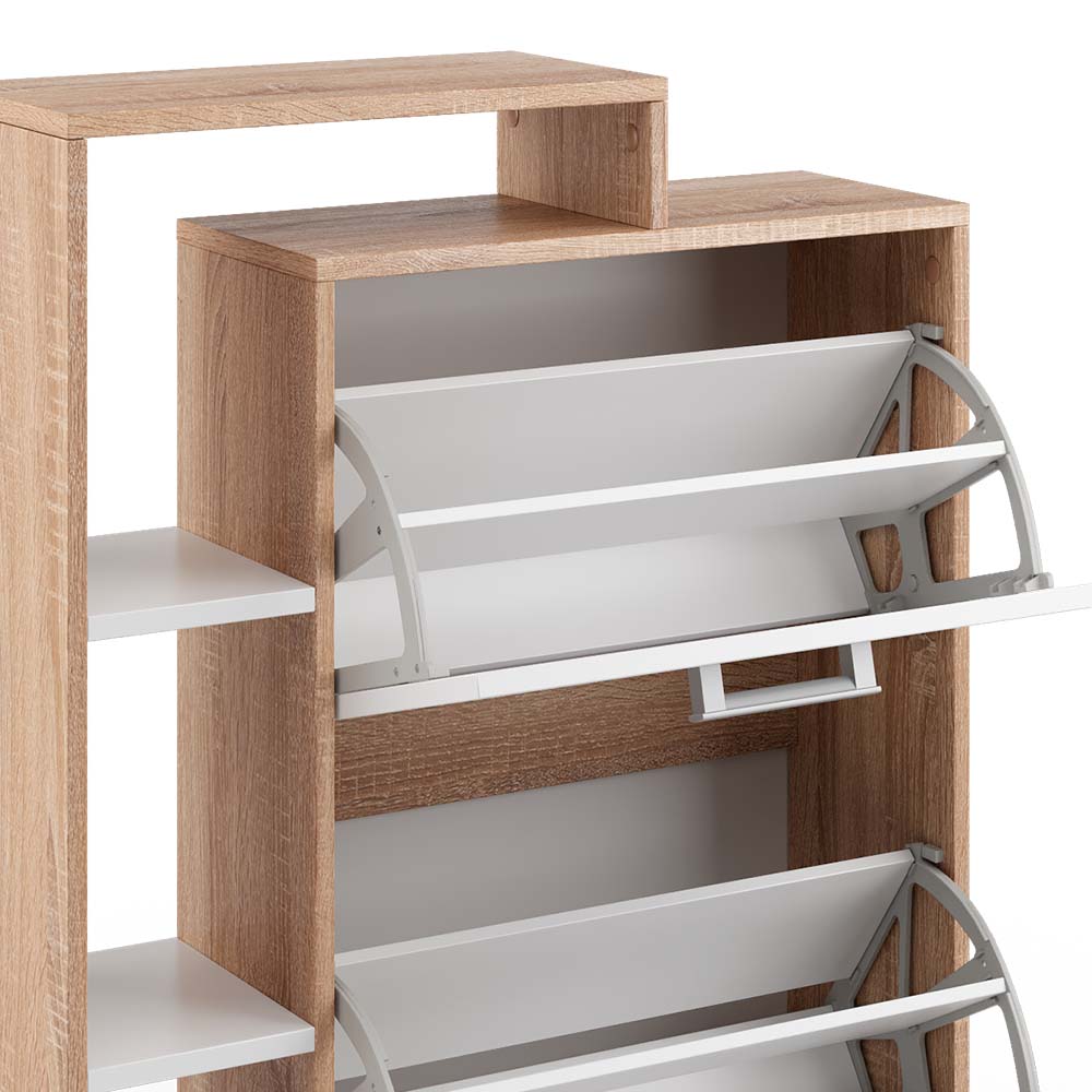 Vicco Scarpiera da ingresso Sonoma 2 parti, con specchio