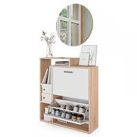 Vicco Scarpiera da ingresso Sonoma 2 parti, con specchio