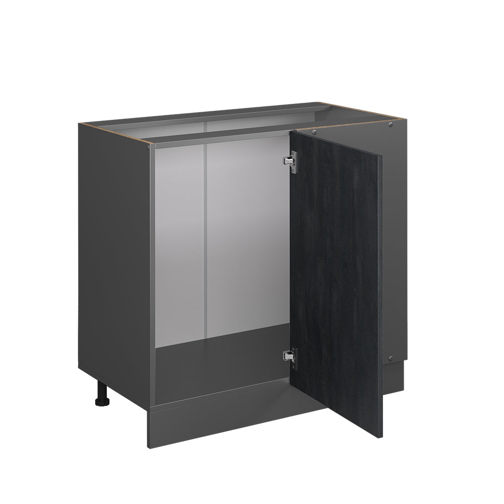 Vicco Mobile ad angolo cucina Calcestruzzo nero 86 cm senza piano di lavoro