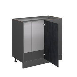 Vicco Mobile ad angolo cucina Calcestruzzo nero 86 cm senza piano di lavoro