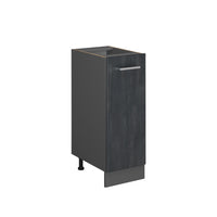 Vicco Armadio cucina dispensa alto Calcestruzzo nero 30 cm senza piano di lavoro