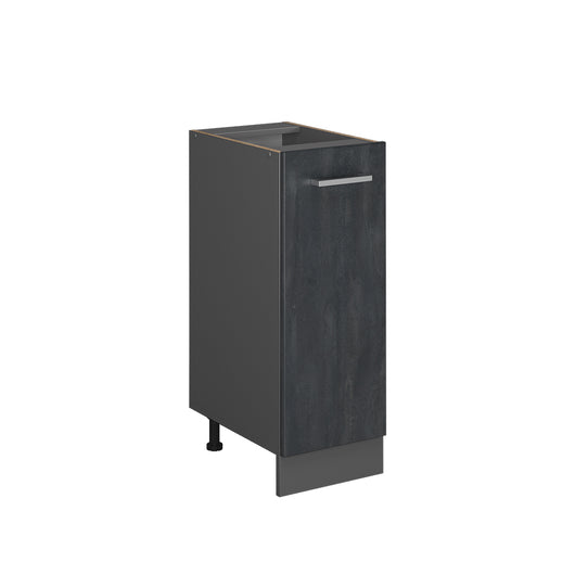 Vicco Armadio cucina dispensa alto Calcestruzzo nero 30 cm senza piano di lavoro