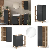 Vicco Set di mobili da bagno Antracite 5 parti