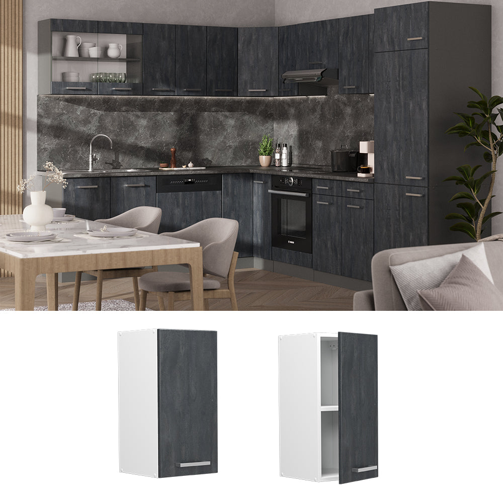 Vicco Pensile da cucina Calcestruzzo nero 30 cm