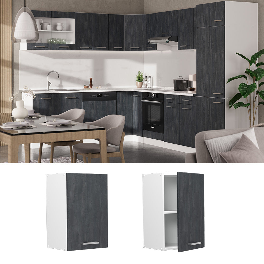 Vicco Pensile da cucina Calcestruzzo nero 40 cm