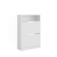 Vicco Scarpiera Bianco 22 x 89.5 cm con 2 scomparti