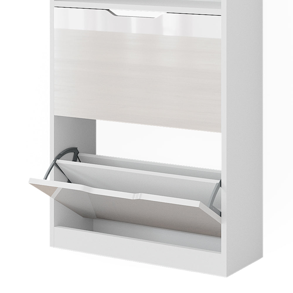 Vicco Scarpiera Bianco 22 x 89.5 cm con 2 scomparti