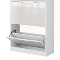 Vicco Scarpiera Bianco 22 x 89.5 cm con 2 scomparti