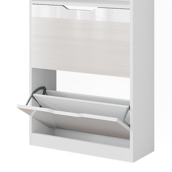 Vicco Scarpiera Bianco 22 x 89.5 cm con 2 scomparti