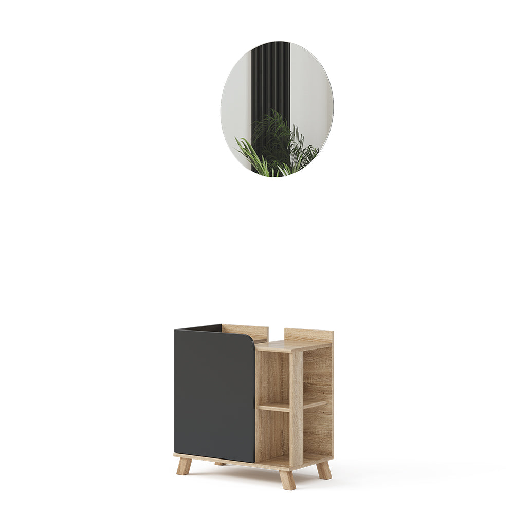 Vicco Set di mobili da bagno Antracite 2 parti