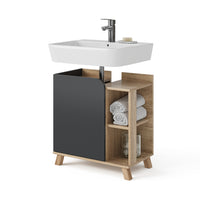 Vicco Mobiletto per lavabo Antracite 60 x 65 cm con porta e vani aperti