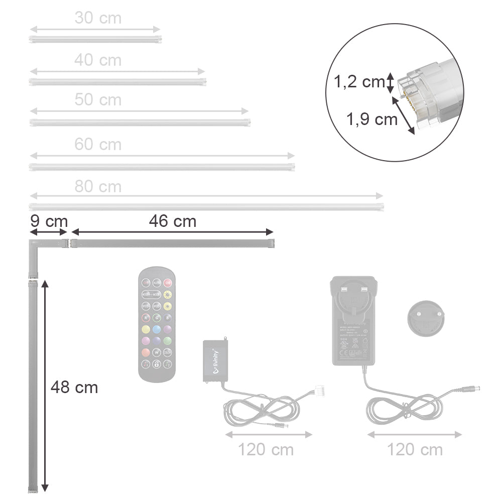 Vicco Striscia LED Bianco 55 cm