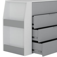 Vicco Tavolo per l'artigianato Grigio 95.5 x 80 cm pieghevole, 4 cassetti