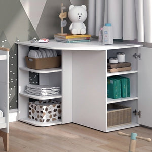 Vicco Fasciatoio Bianco 85 x 77.3 cm con porta e vani aperti