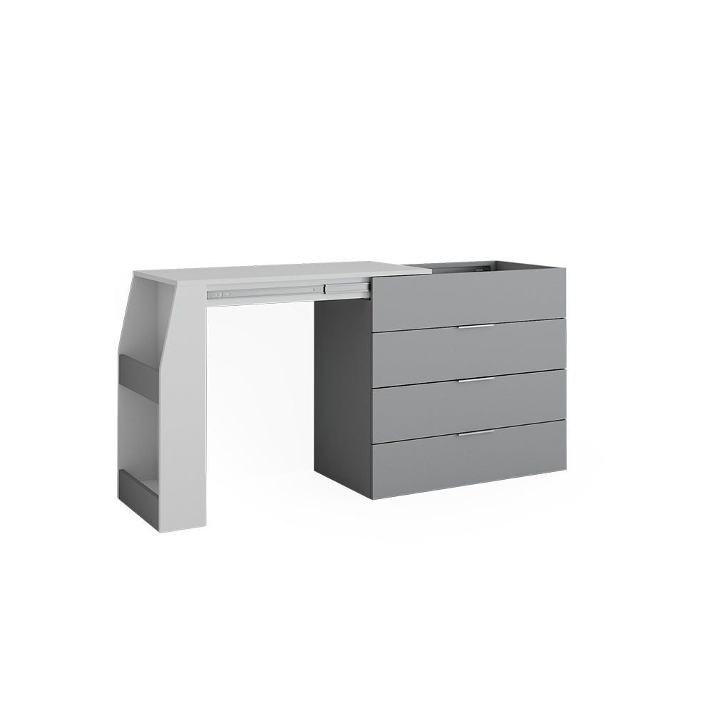 Vicco Tavolo per l'artigianato Grigio 95.5 x 80 cm pieghevole, 4 cassetti