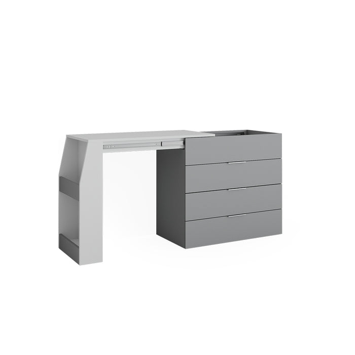 Vicco Tavolo per l'artigianato Grigio 95.5 x 80 cm pieghevole, 4 cassetti