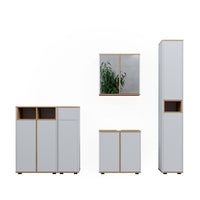 Vicco Set mobili bagno Bianco/Artisan 5 parti