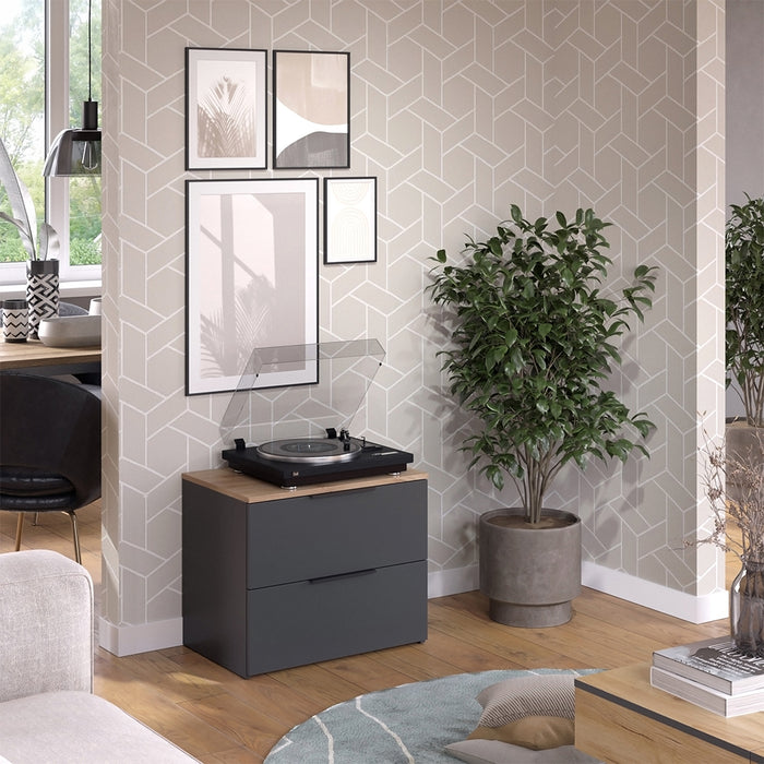 Vicco Credenza Antracite 60 x 50 cm con 2 cassetti