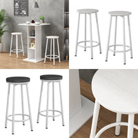 Vicco Set di 2 sgabelli da bar Bianco 31.5 x 64 cm 2 parti