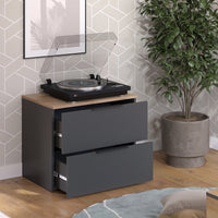 Vicco Credenza Antracite 60 x 50 cm con 2 cassetti